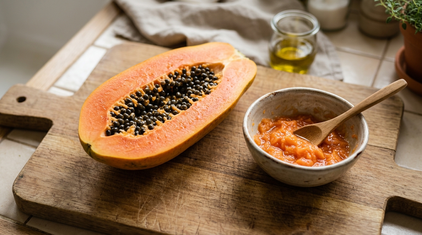 Papaya para la piel: beneficios reales, recetas y precauciones