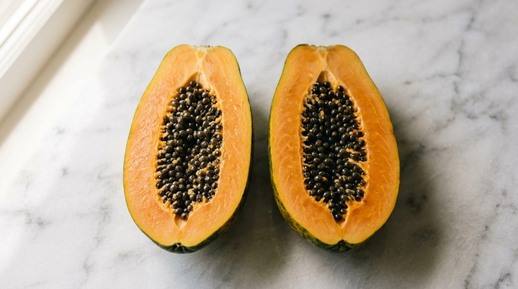 Mascarilla de papaya: enzima natural para piel opaca